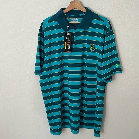 Under Armour Men’s Loose Fit Striped Polo Shirt San Jose Golf Club Size XXL NWT - Picture 1 of 8